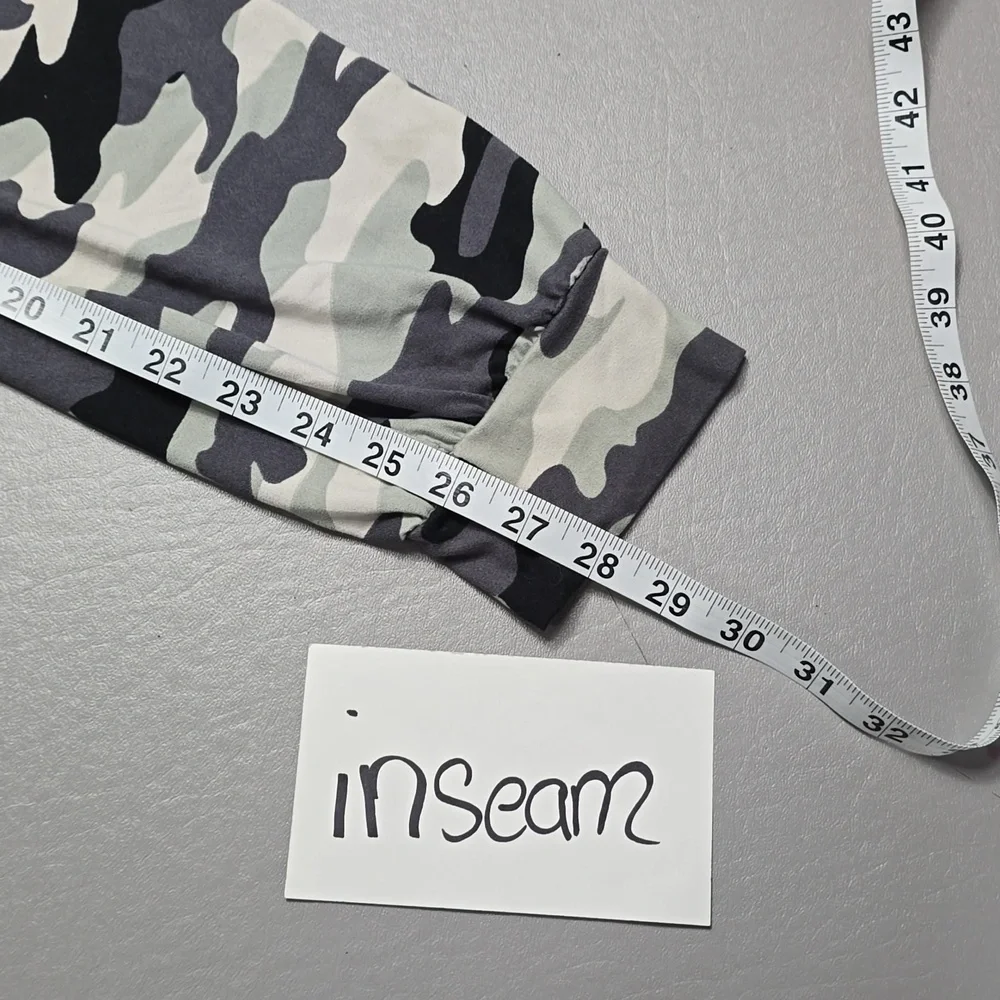 eye candy gray camo leggings with zipper pockets women's plus size 1X
